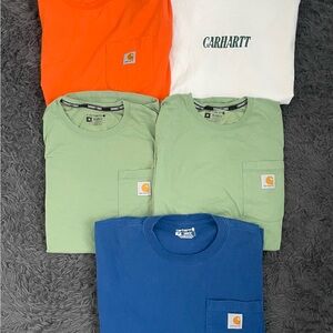 Men Size Medium Carhartt pocket t-shirt workwear bundle lot of 5